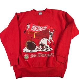 Vtg Wisconsin Badgers 1994 Rose Bowl Crewneck Sweatshirt Oneita Power-Sweats XL